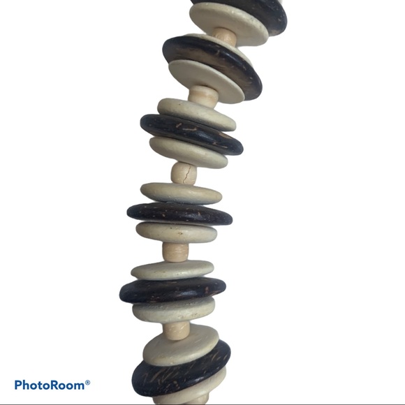 Vintage Brown Wood Bead Boho Necklace - Picture 5 of 10